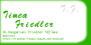 timea friedler business card